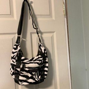 D fusion zebra print cross body purse